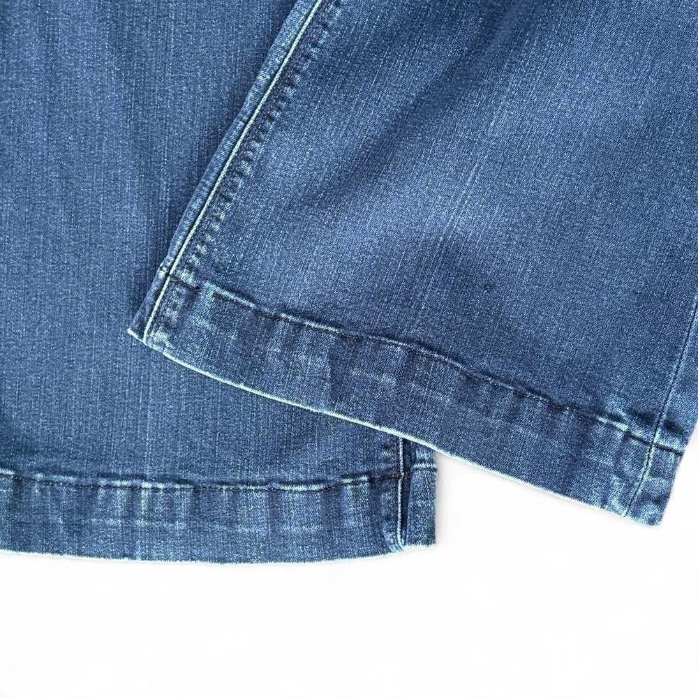 Lucky Brand Size 6 28 Dark Wash Flare Jeans Y2K Indie Sleek Boho Western Mid Ris - Picture 2 of 10